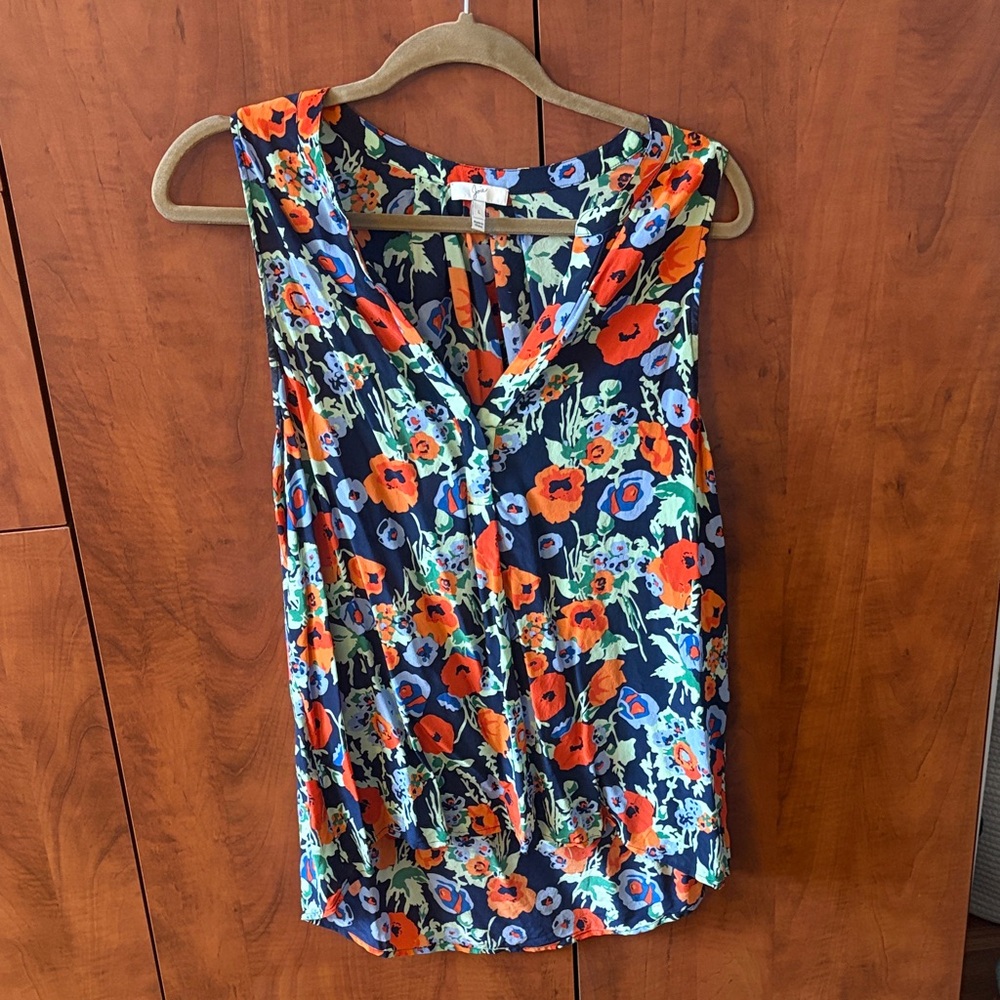 Joie Silk Floral Sleeveless Shirt